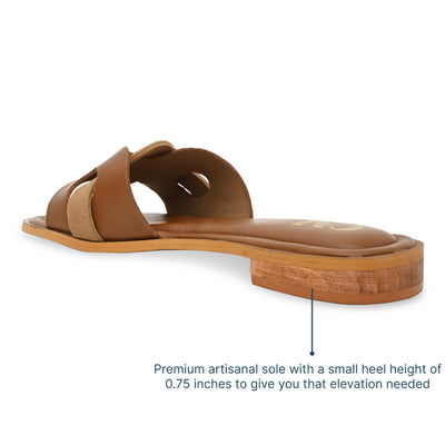 Tan Interlock Flats