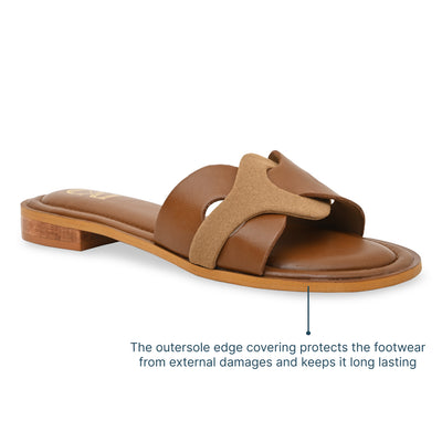 Tan Interlock Flats