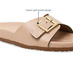 Strap Buckled Slider - Peach