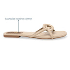 Twisted Strap Cream Flat