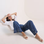 Twisted Strap Cream Flat