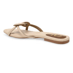 Twisted Strap Cream Flat
