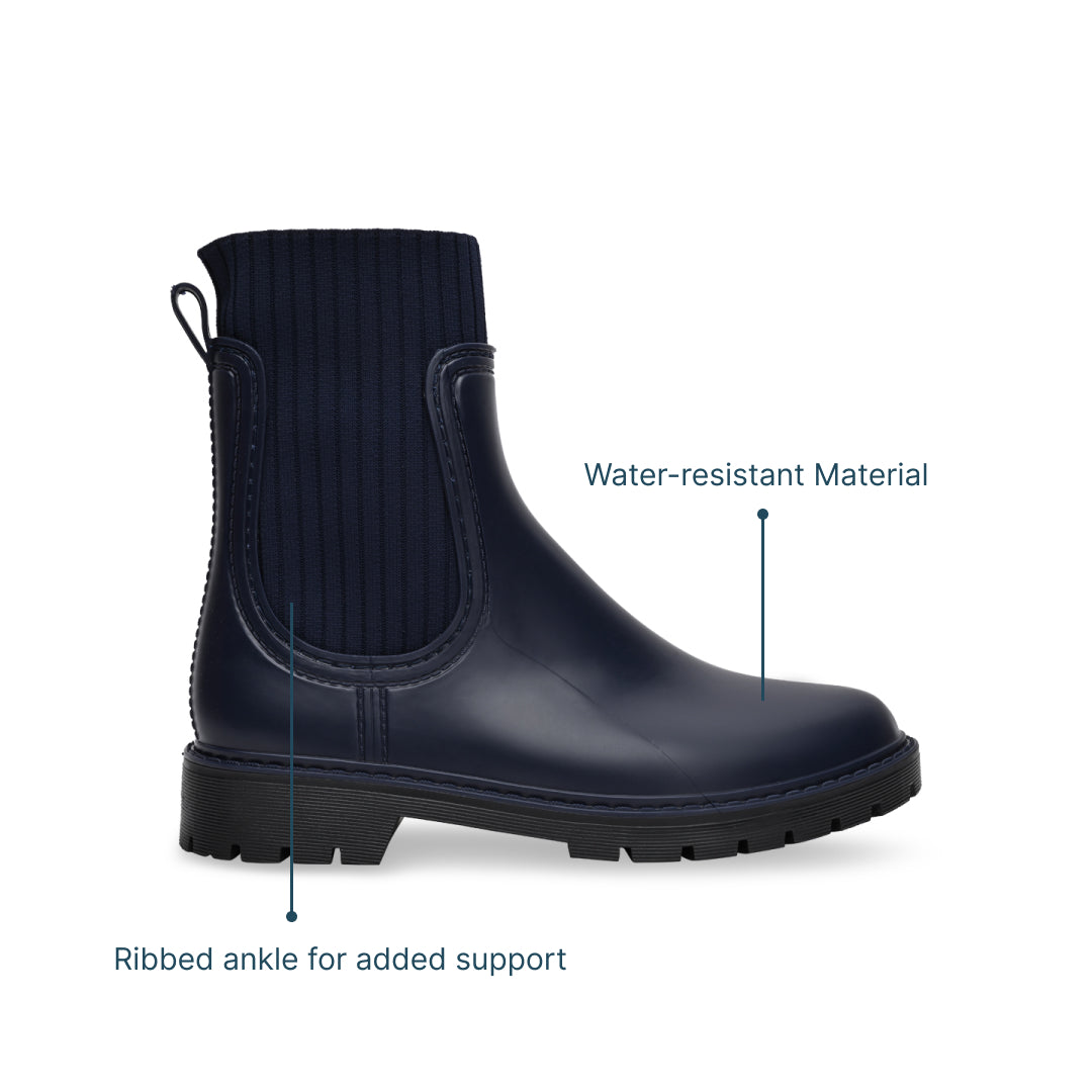 Navy Blue Wellington Boots