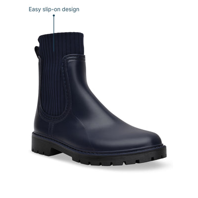 Navy Blue Wellington Boots