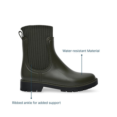 Olive Green Wellington Boots