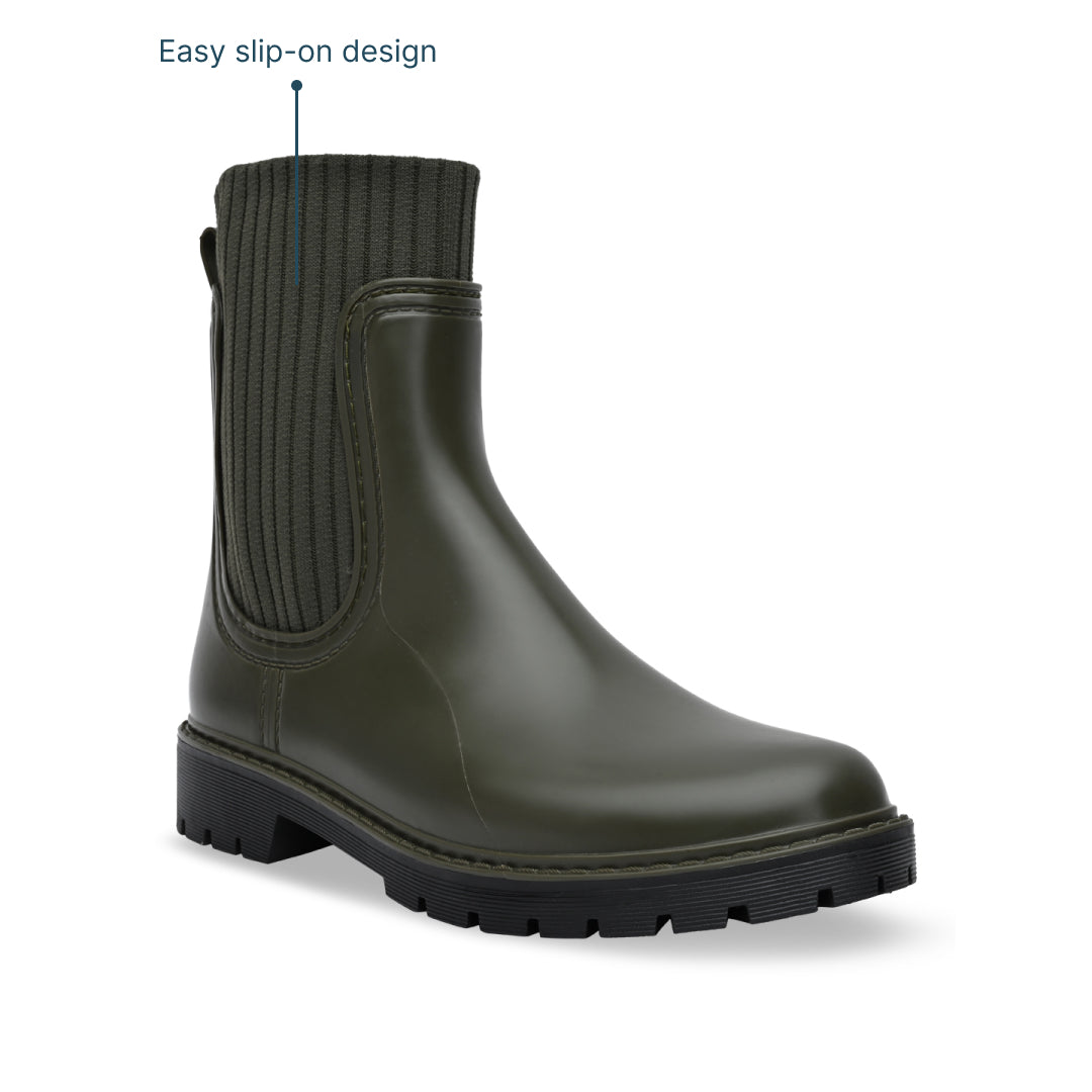 Olive Green Wellington Boots