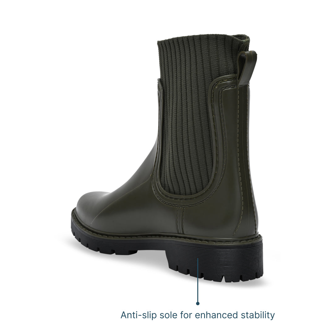 Olive Green Wellington Boots