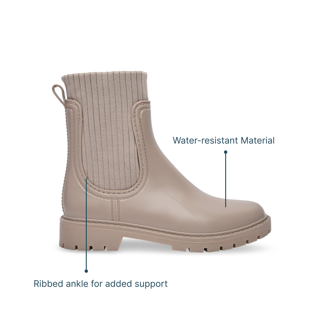 Beige Wellington Boots