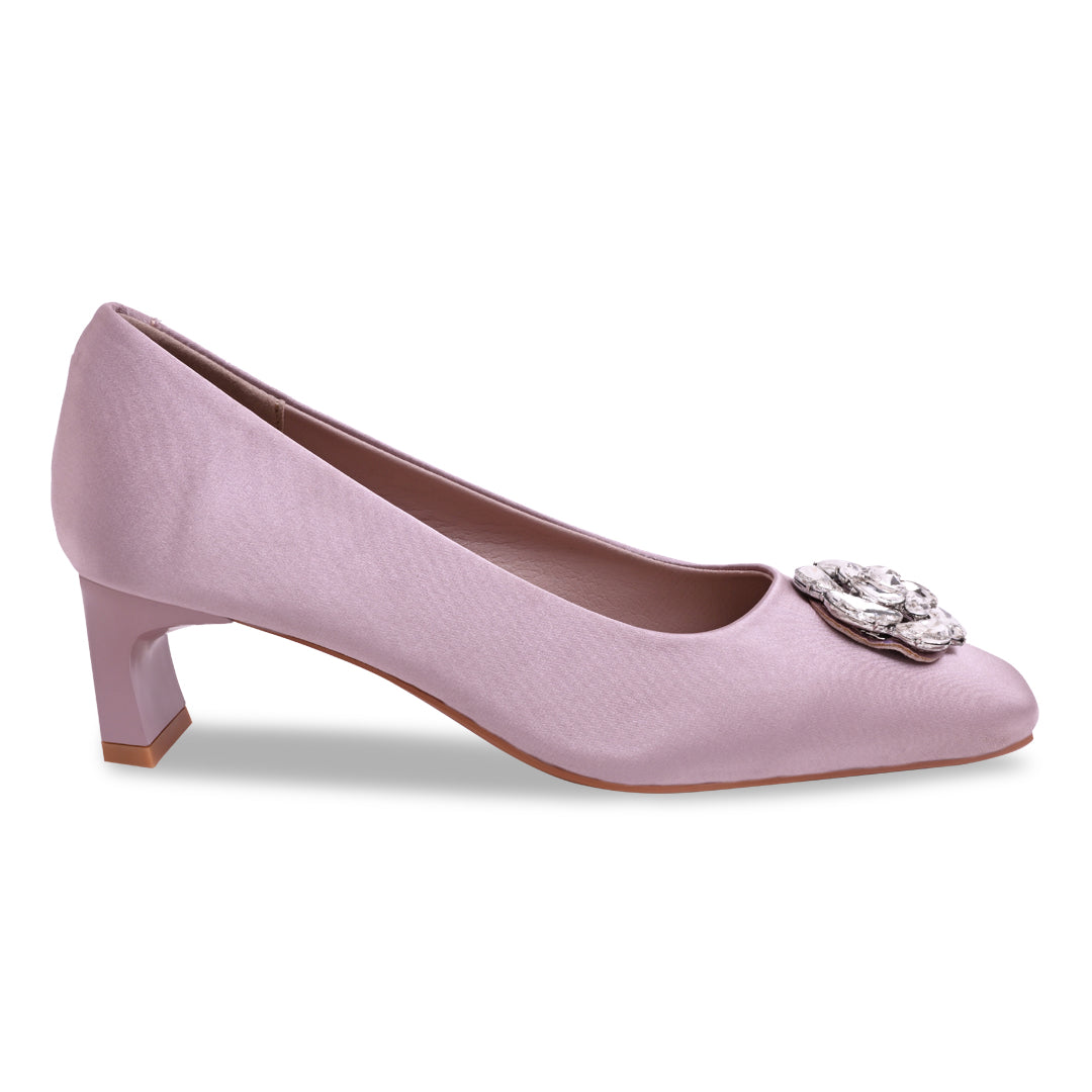 Floral Embellished Rose Pink Ballet