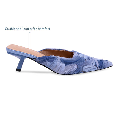Blue Hues Mesh Mules