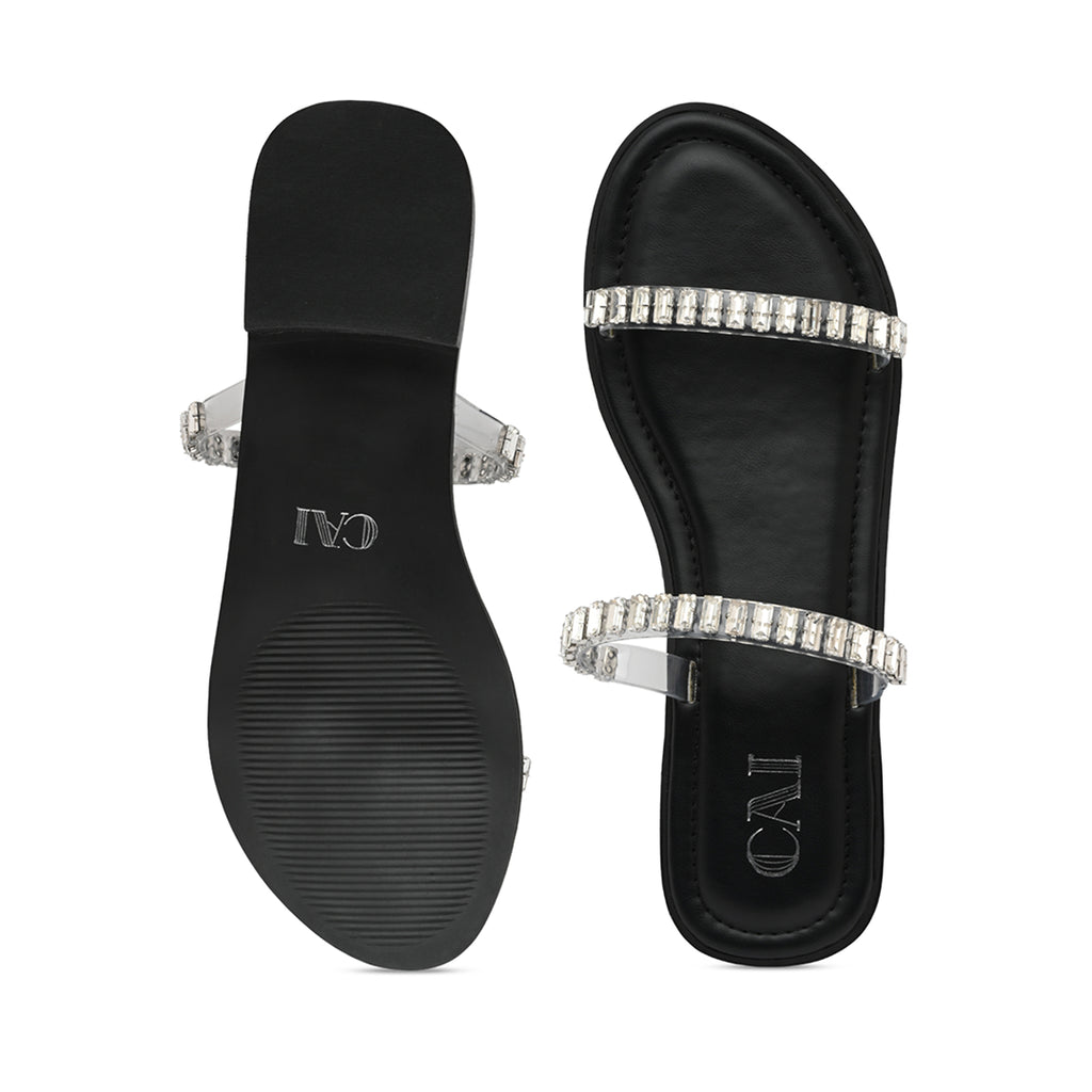 Gem Glow Black Flats