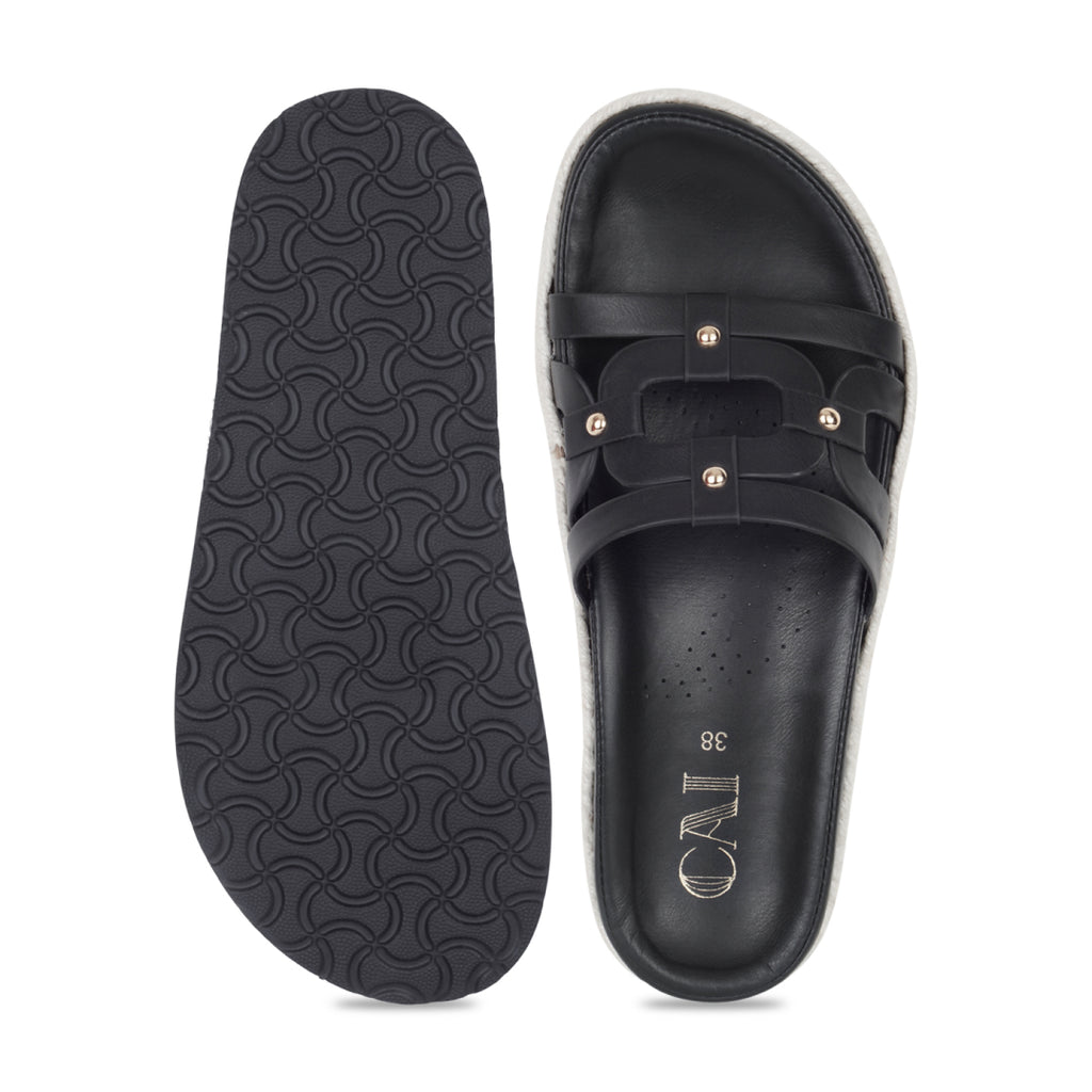 Geometric Jute Black Platforms