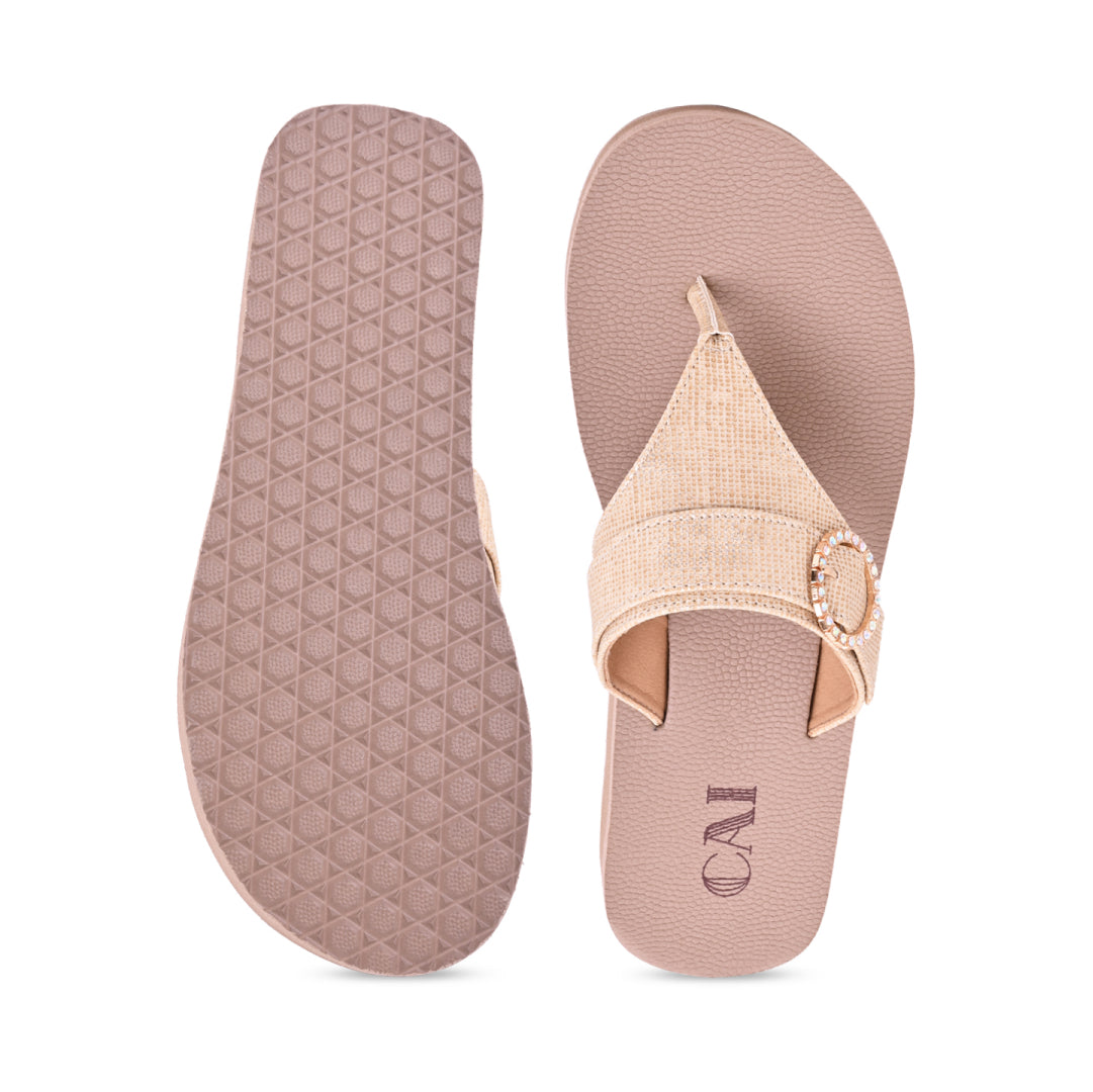 Gold Thong Eva Platform