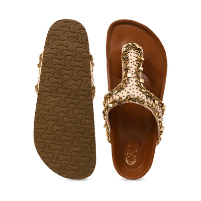Golden Mirage Tan Slides