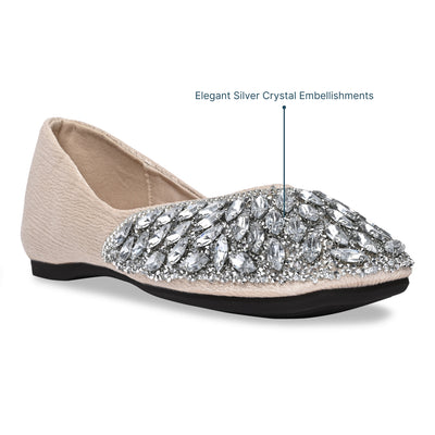 Silver Embellished Inde Ballerina