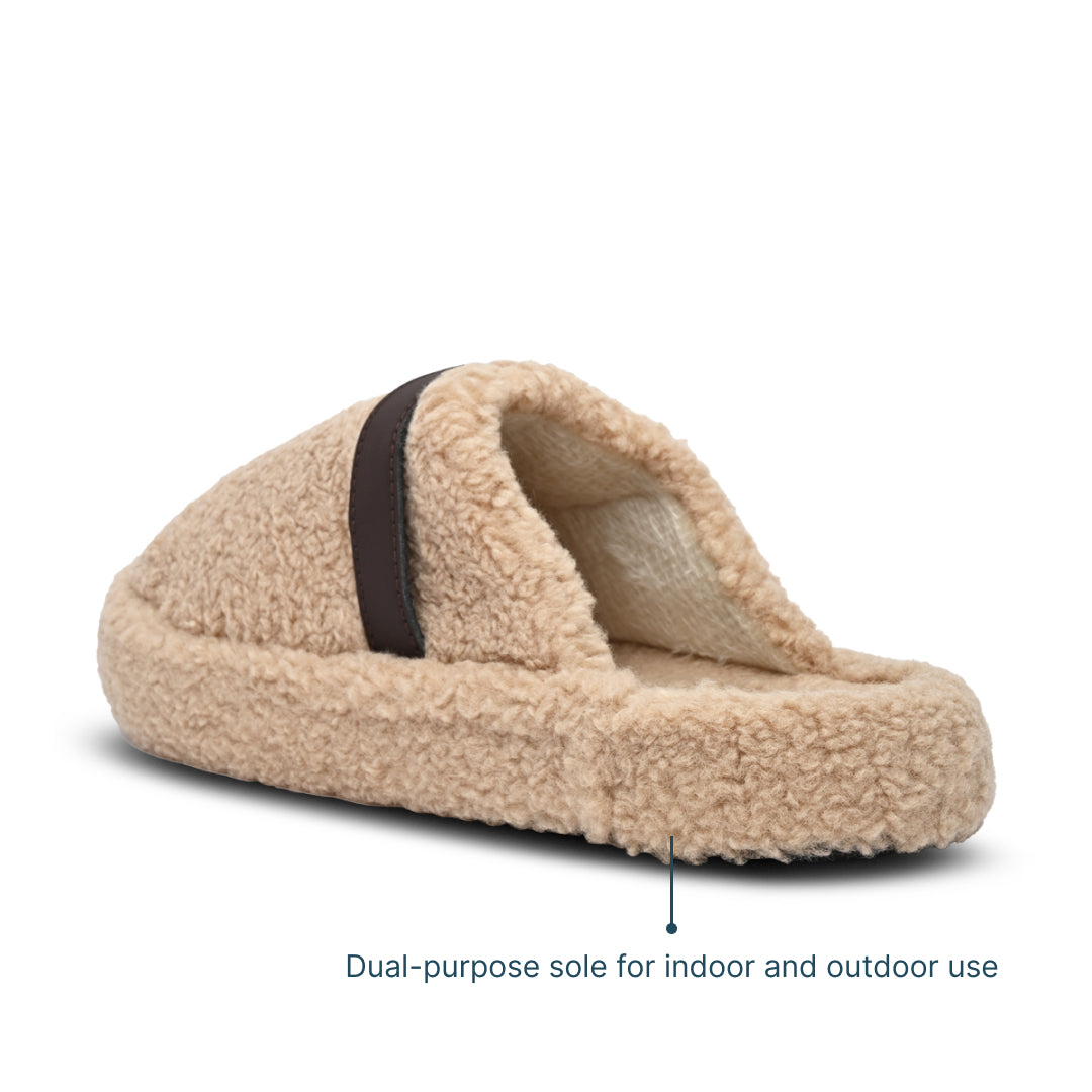 Wolly Beige Slides