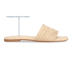 Multi Strapped Cream Flats