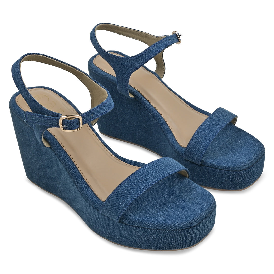 Classic Denim Wedges The CAI Store