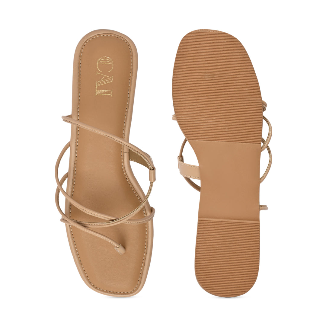 Tan String Flats