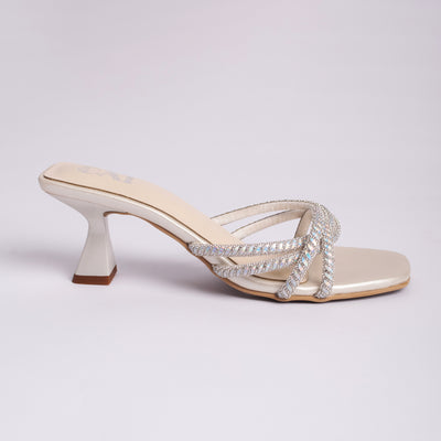 Entangled Shimmer Strap Heels