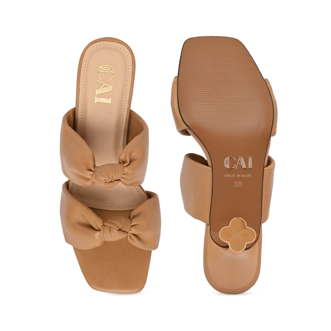 Scrunchy Soft Tan Heels