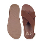 Knitted CrossStrap Tan Platform