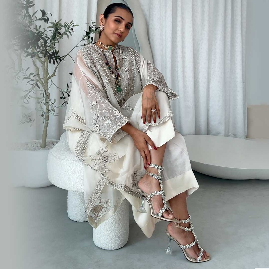 Floral Ankle Strap Heel