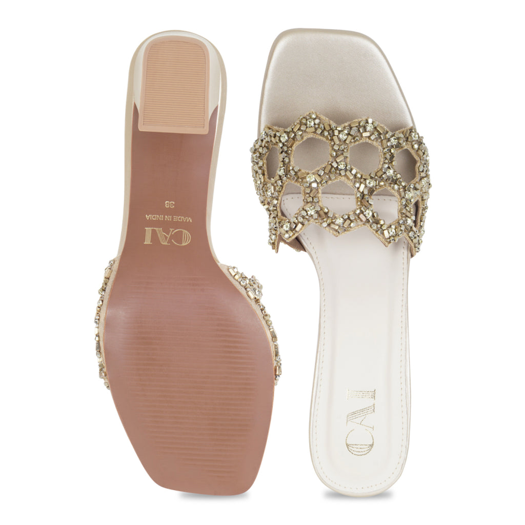 Mosaic Gold Heels