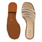 Multi Diamond Lace Gold Flat