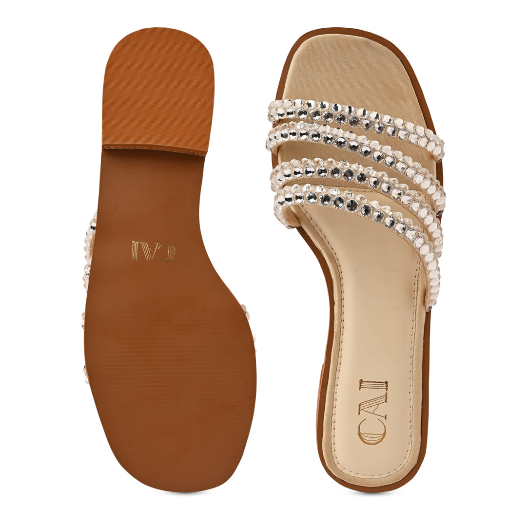 Multi Diamond Lace Gold Flat