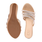 Multi Diamond Lace Gold Wedge