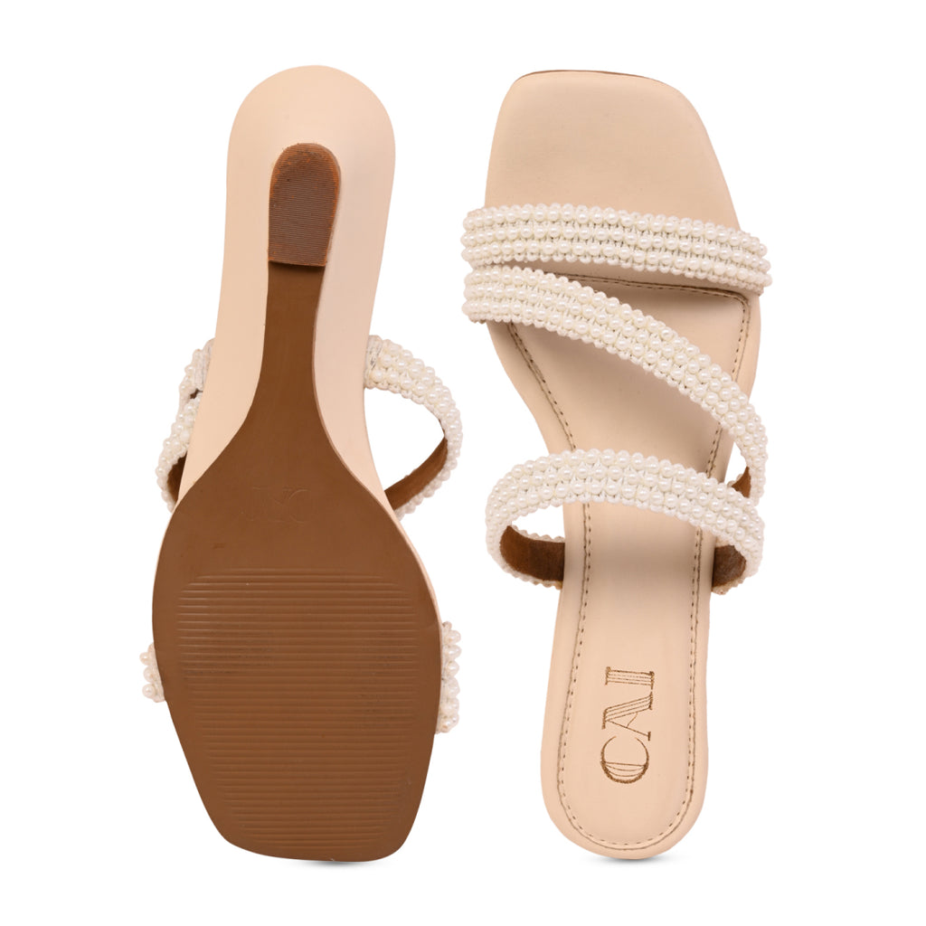 Multi Pearl Lace Wedge