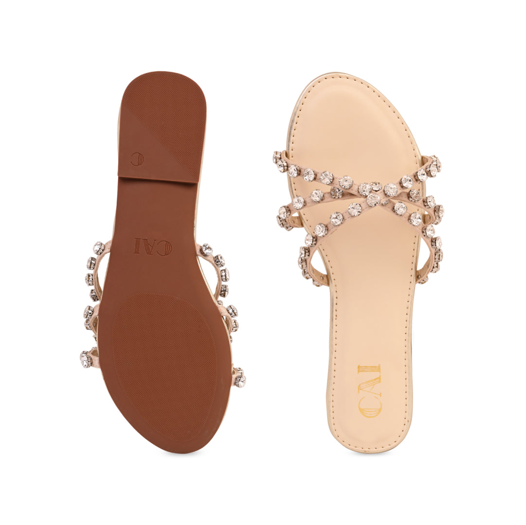 Multi Strapped Crystal Flats