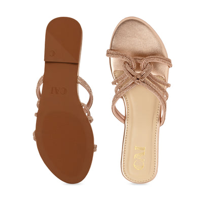 Multi Line Rosegold Shimmer Flat