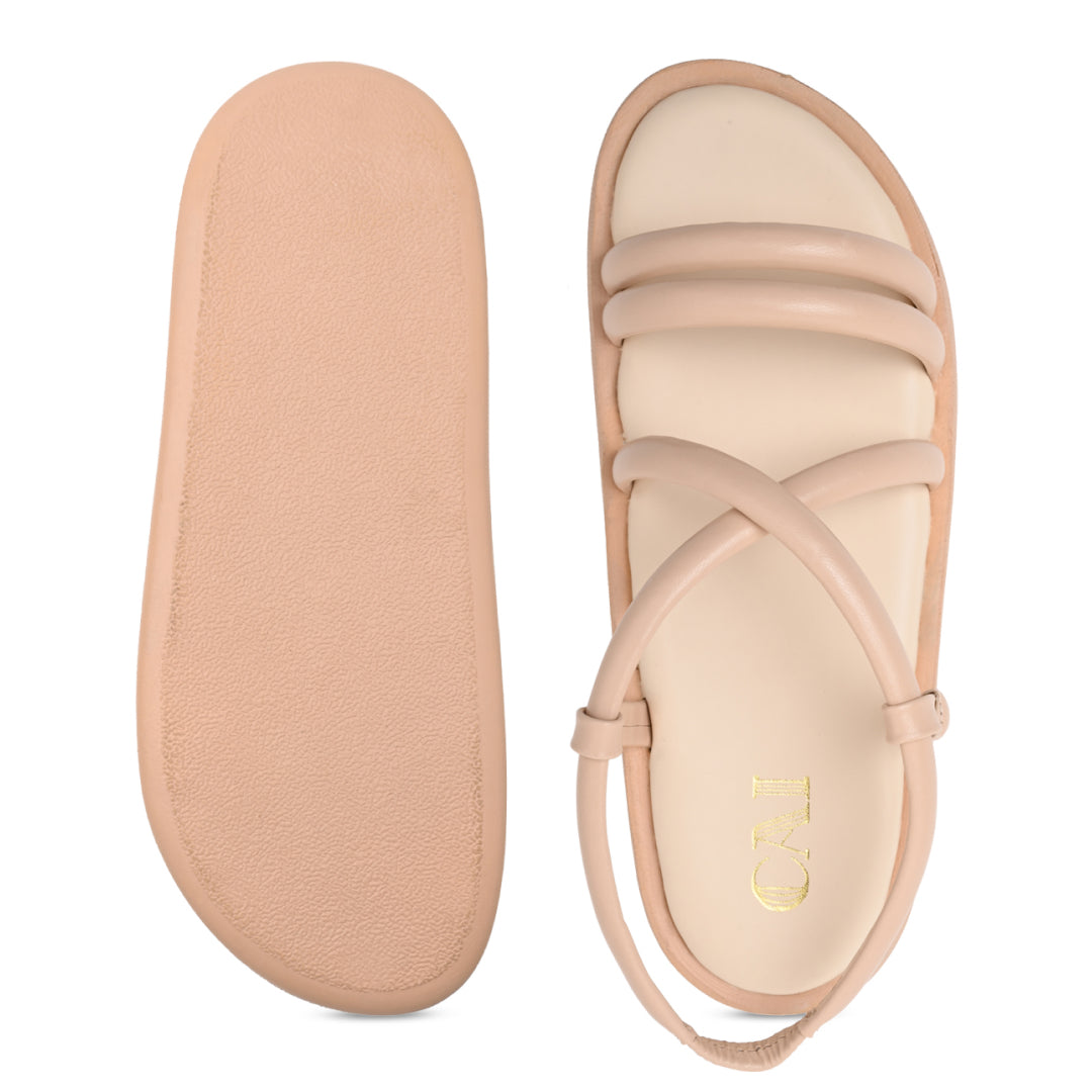 Peach Strappy Platform