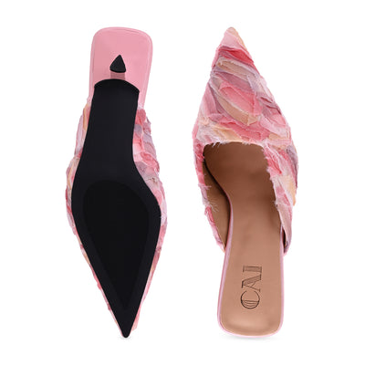 Pink Hues Mesh Mules