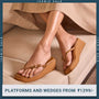 Canvas Tan Buckle Platform