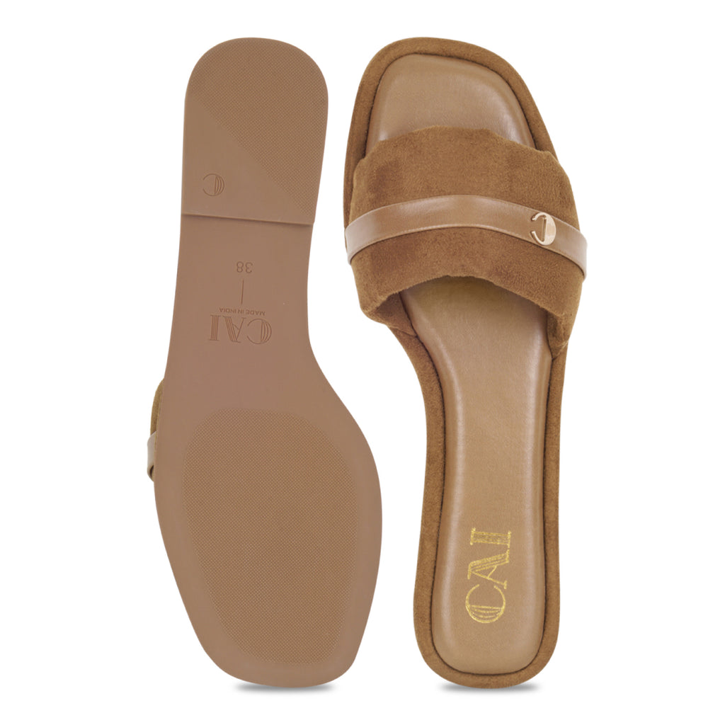Plush Tan Flats