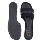 Plush Black Flats