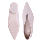 Pointed Toe Wavy Cream Ballet