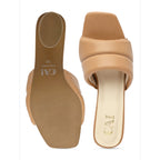 Puffed Tan Heels