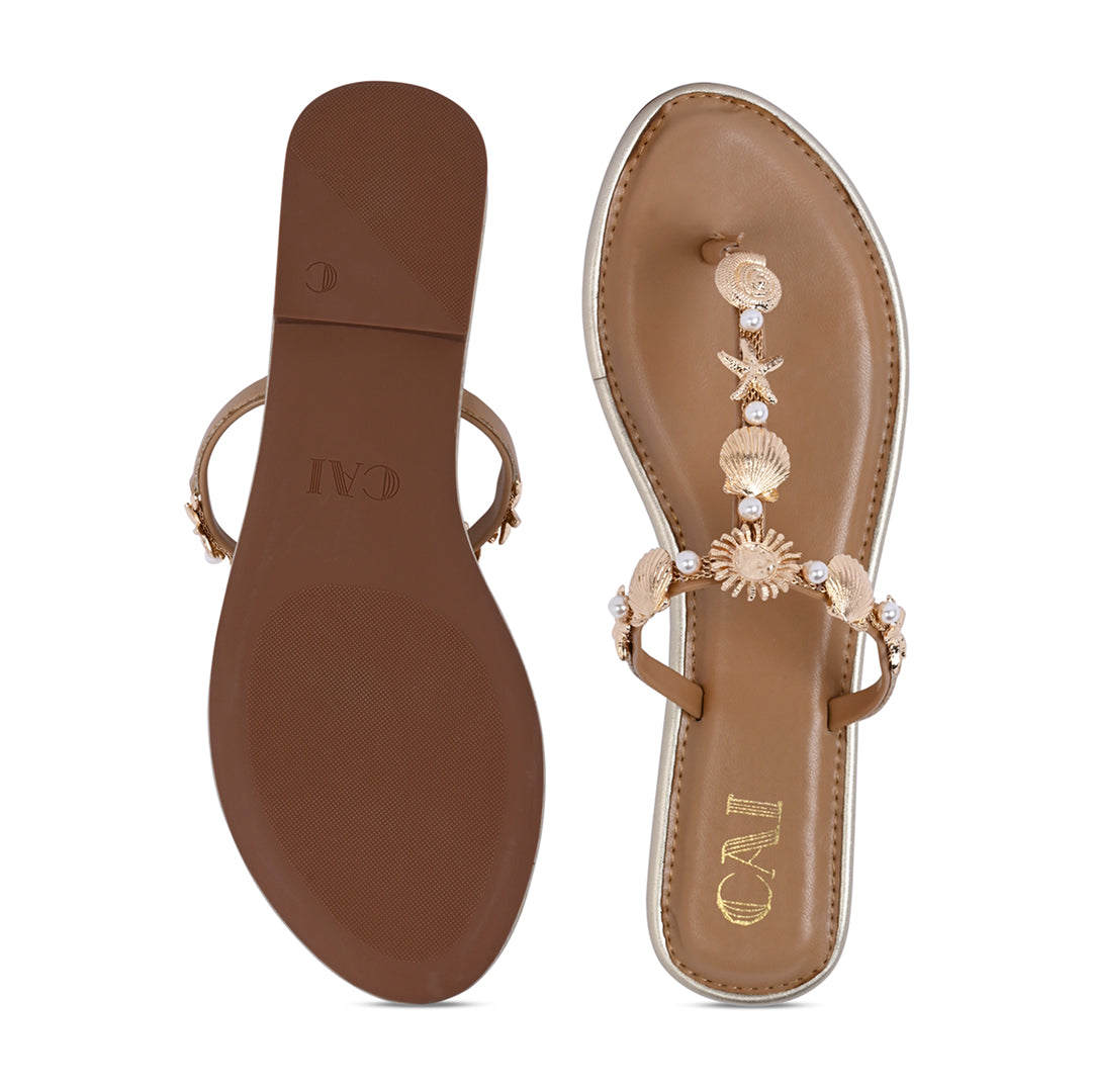 Seabed Sparkle Beige Flat