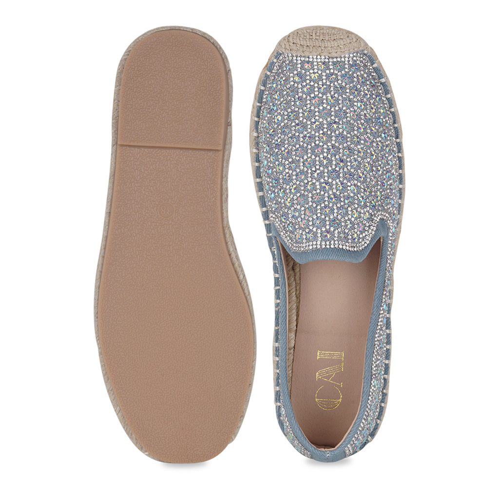 Shimmer Blue Espadrille