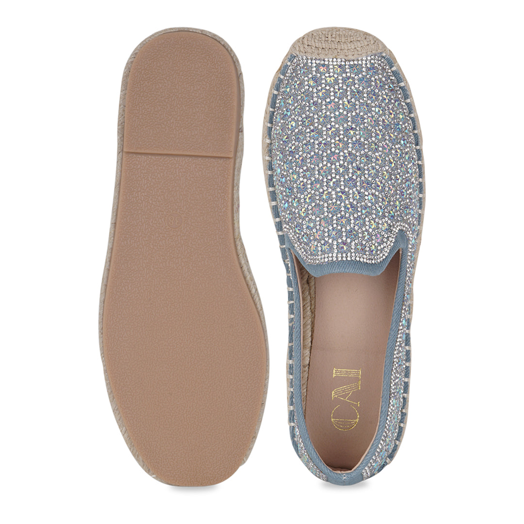 Shimmer Blue Espadrille
