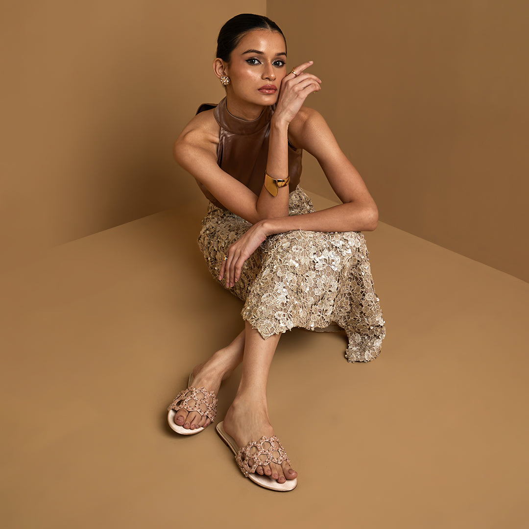 Mosaic Blush Flats
