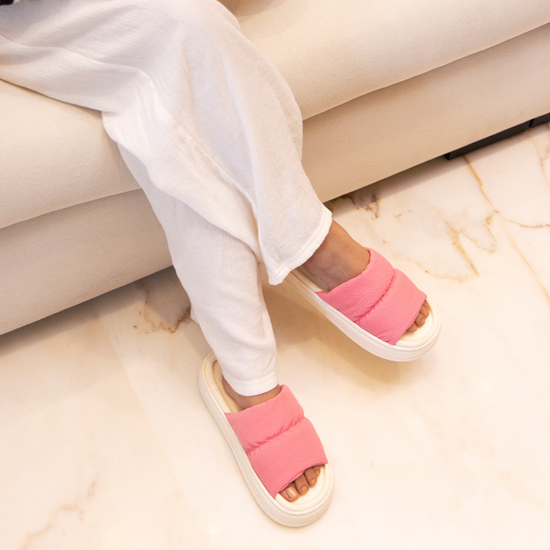 Spongy Pink Slip On