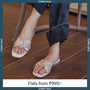 Two Tone Interlocked Beige Flats