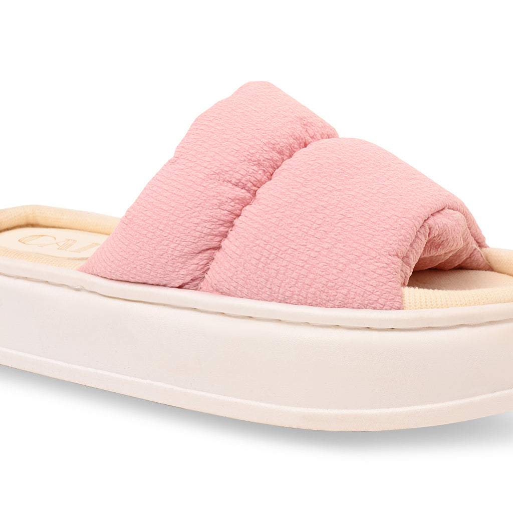 Spongy Baby Pink Slip On