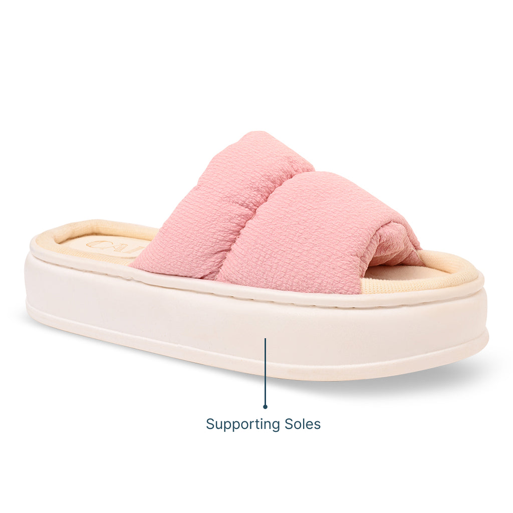 Spongy Baby Pink Slip On
