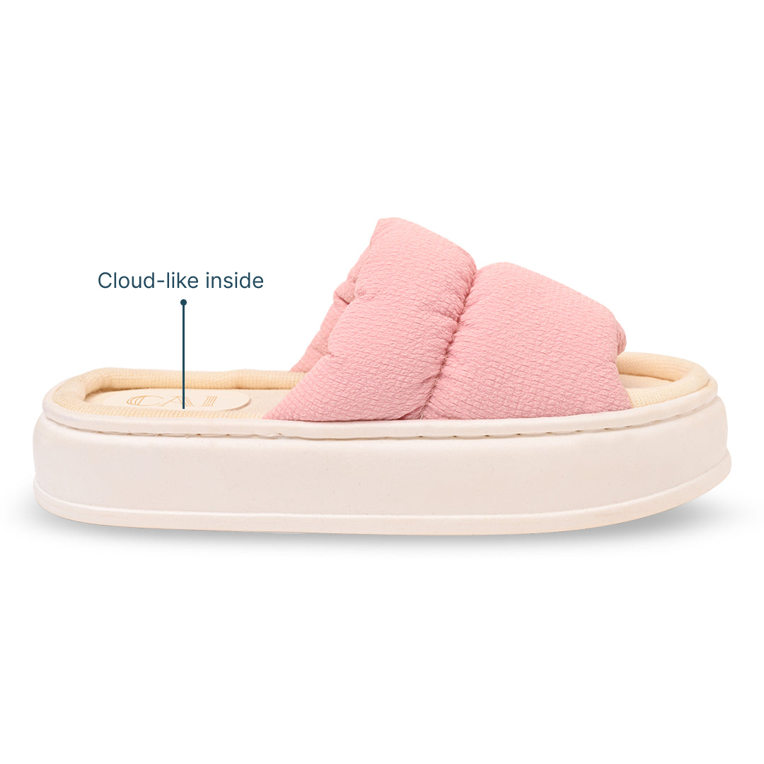 Spongy Baby Pink Slip On